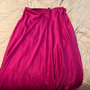 Small satin midi skirt